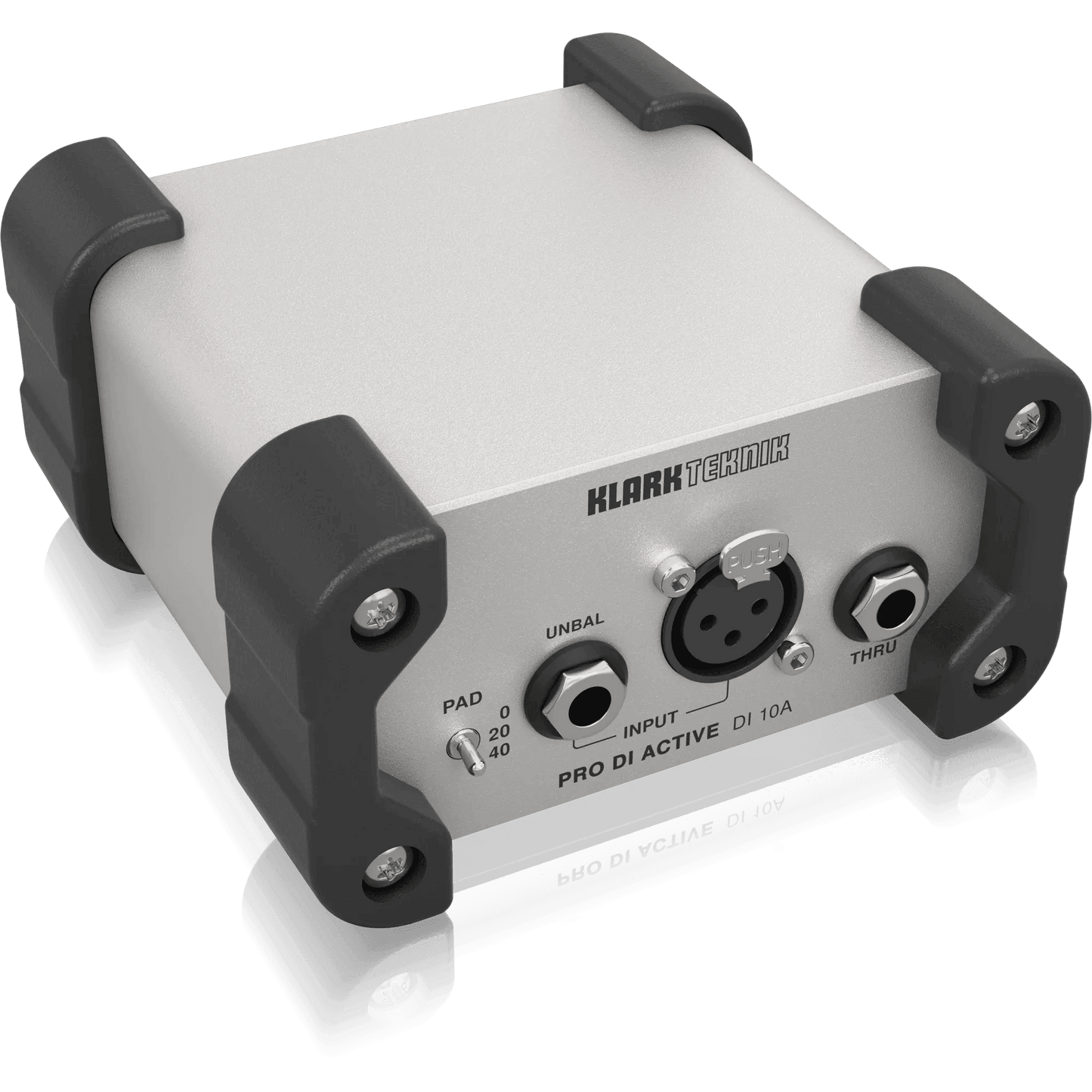 Klark Teknik DI 10A Active DI Box with Midas Transformer, Extended Dynamic Range and Phantom/Battery Operation