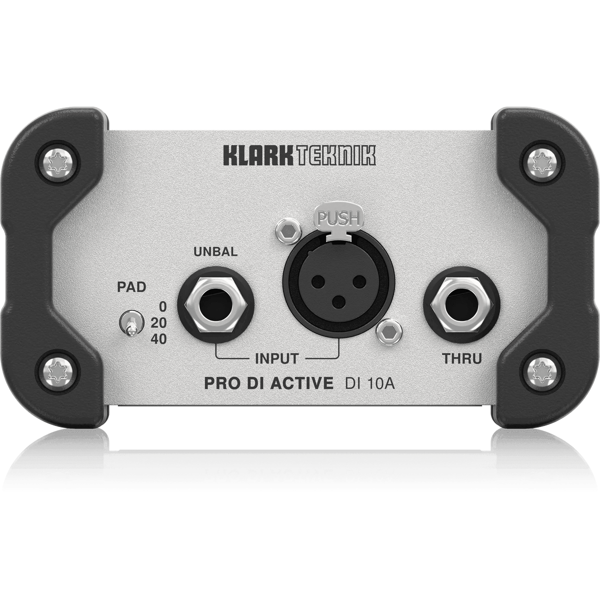 Klark Teknik DI 10A Active DI Box with Midas Transformer, Extended Dynamic Range and Phantom/Battery Operation