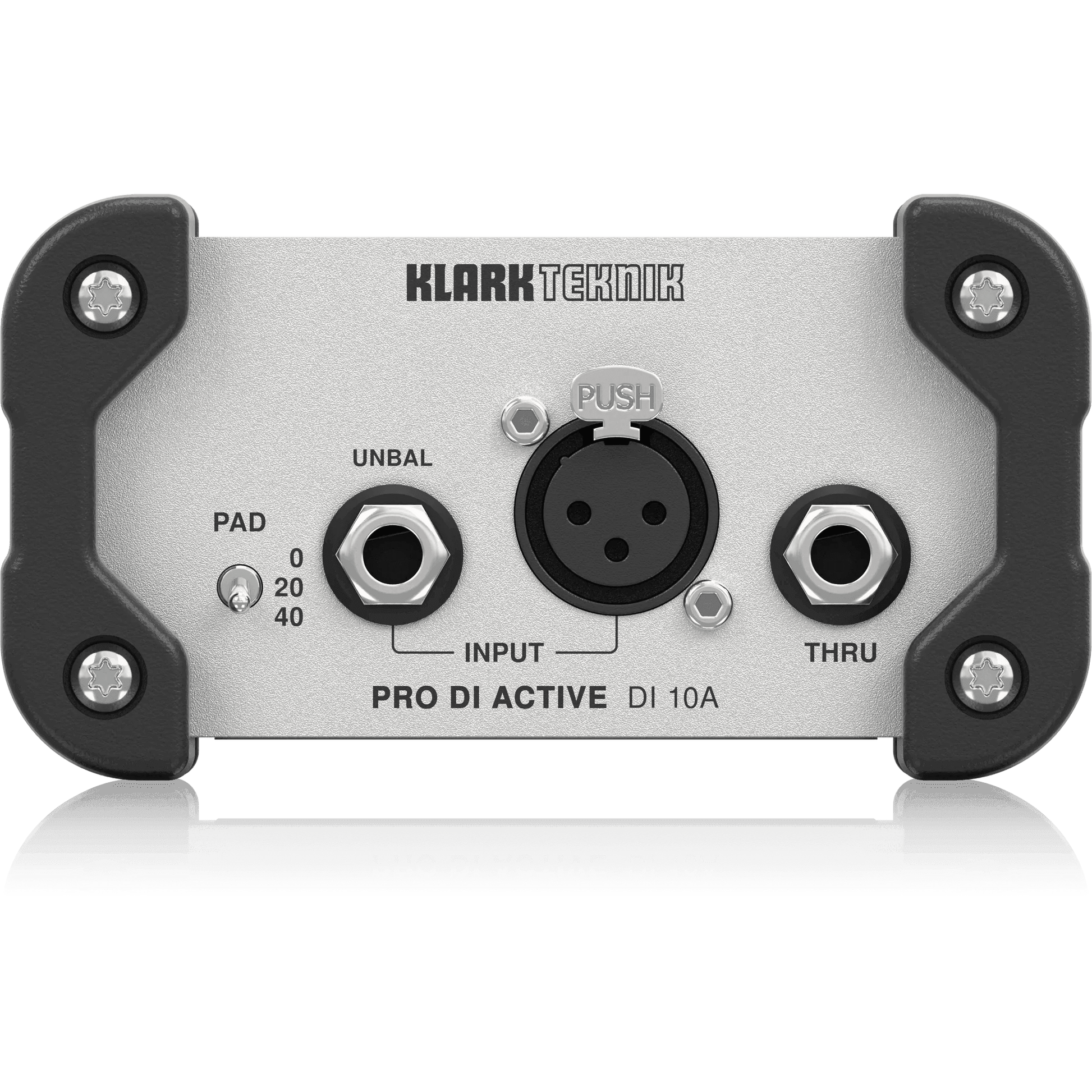 Klark Teknik DI 10A Active DI Box with Midas Transformer, Extended Dynamic Range and Phantom/Battery Operation