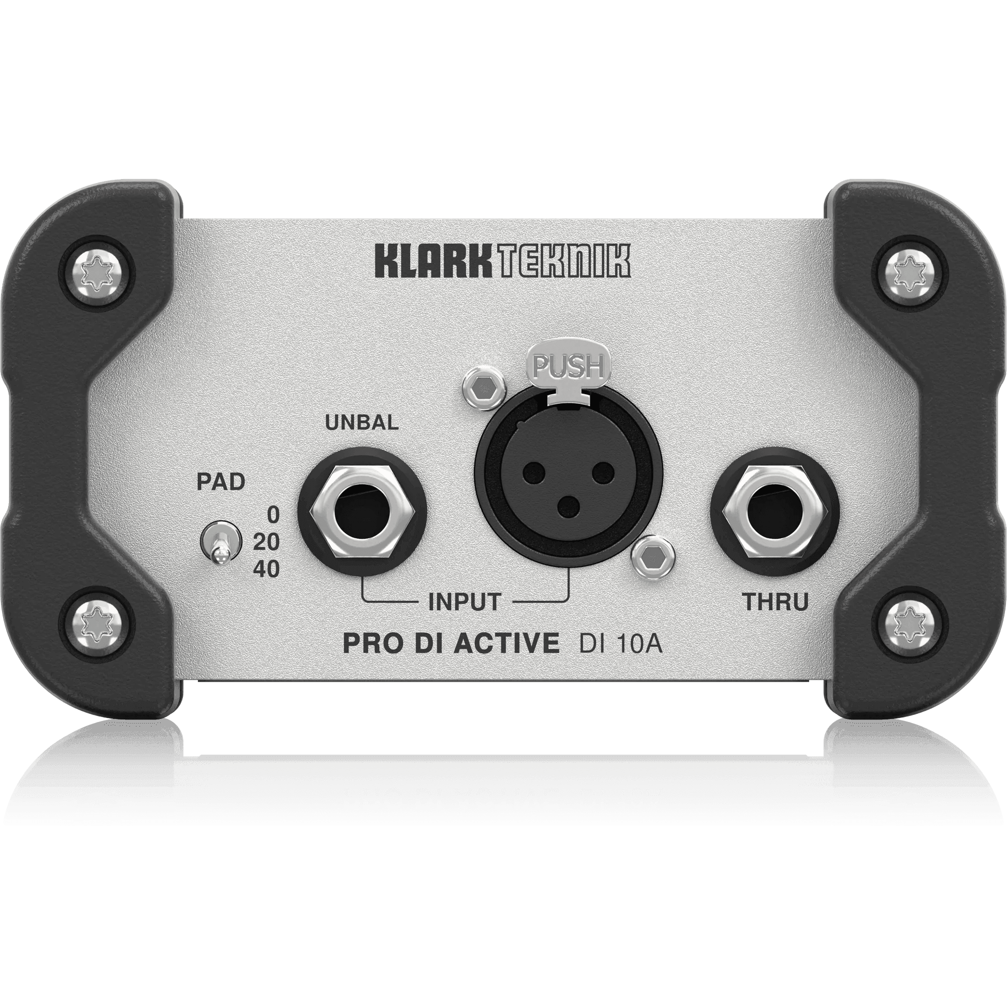Klark Teknik DI 10A Active DI Box with Midas Transformer, Extended Dynamic Range and Phantom/Battery Operation