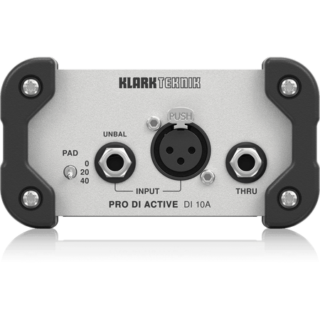 Klark Teknik DI 10A Active DI Box with Midas Transformer, Extended Dynamic Range and Phantom/Battery Operation