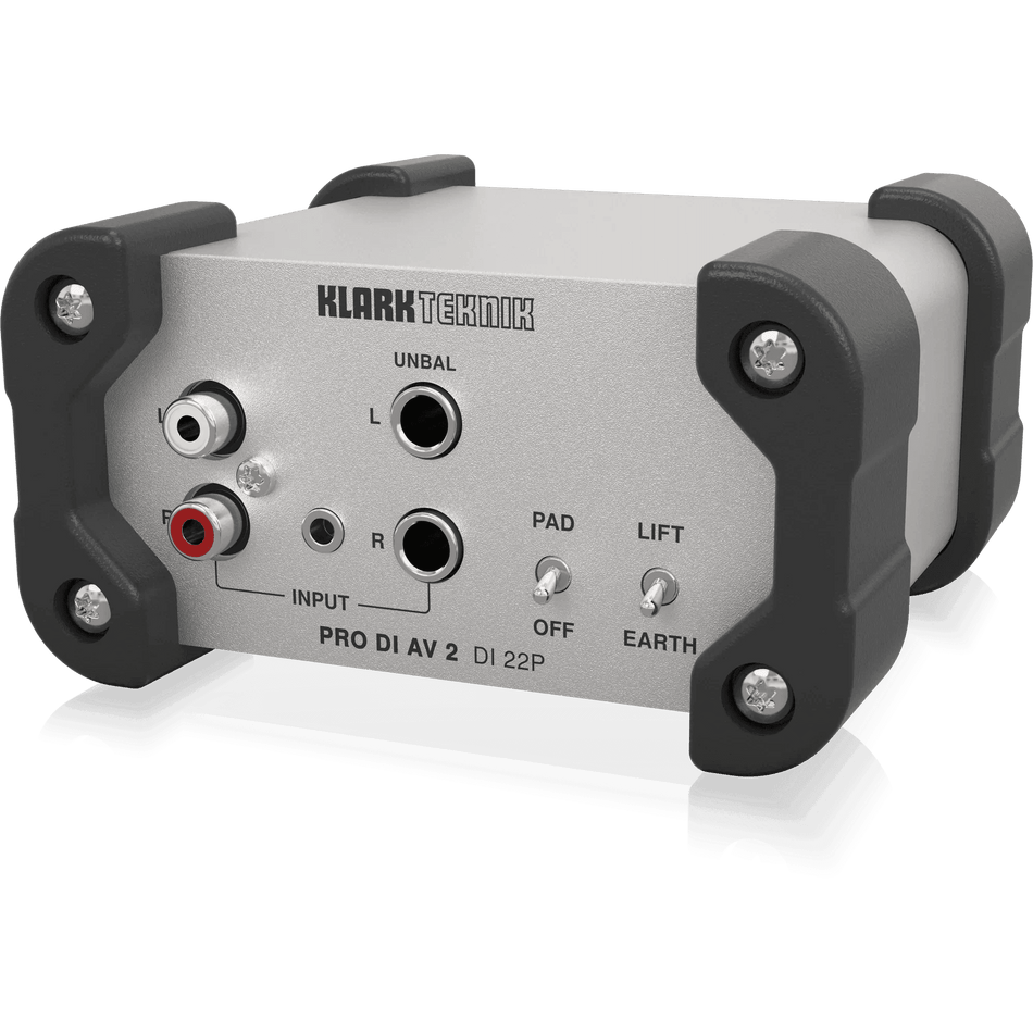 Klark Teknik DI 22P Passive Stereo DI Box with Midas Transformers and Extended Dynamic Range