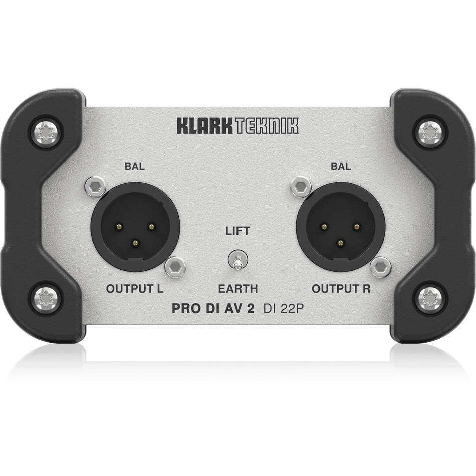 Klark Teknik DI 22P Passive Stereo DI Box with Midas Transformers and Extended Dynamic Range