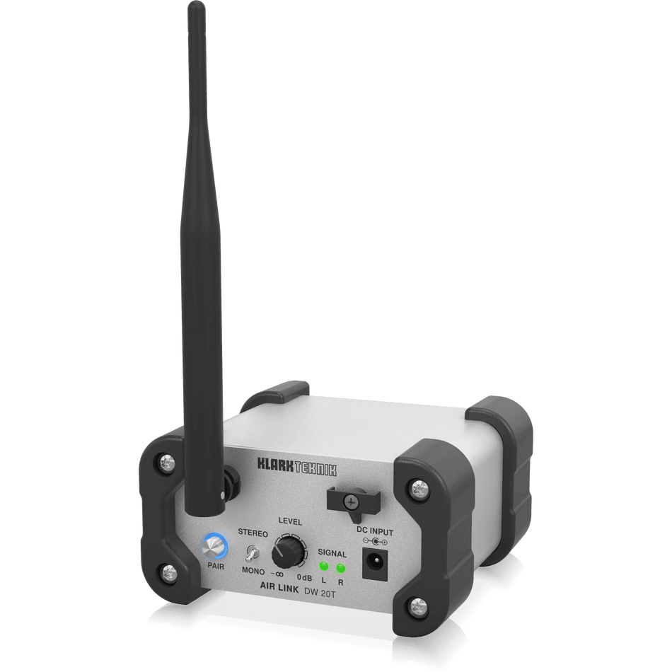 Klark Teknik DW 20T 2.4 GHz Wireless Stereo Transmitter for High-Performance Stereo Audio Broadcasting