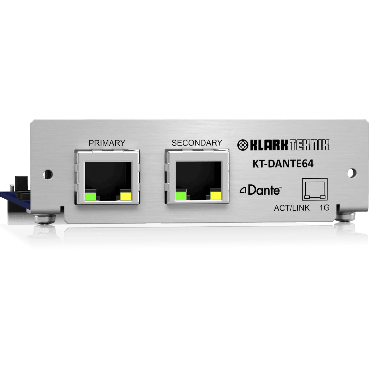 Klark Teknik KT-DANTE64 Audinate Dante Network Module with up to 64 Bidirectional-Channels