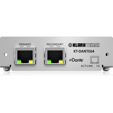 Klark Teknik KT-DANTE64 Audinate Dante Network Module with up to 64 Bidirectional-Channels