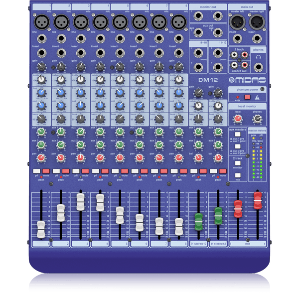 Midas DM12 12 Input Analogue Live and Studio Mixer with Midas ...