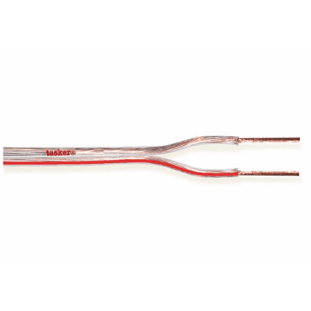 Tasker TSK64-100 Cable Speaker 2x1.5mm FFC Transparent 100m
