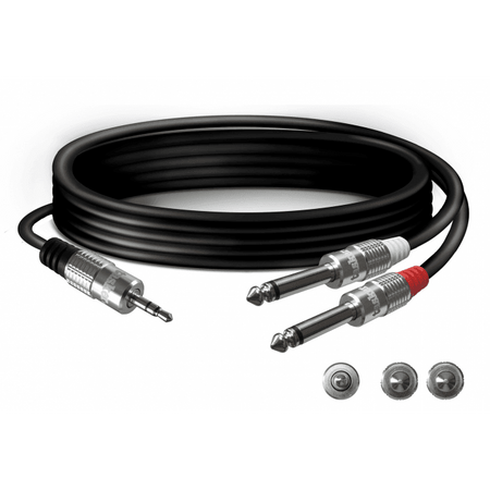 Tasker TK050 1.5m dual mono jack to single stereo 3.5mm jack
