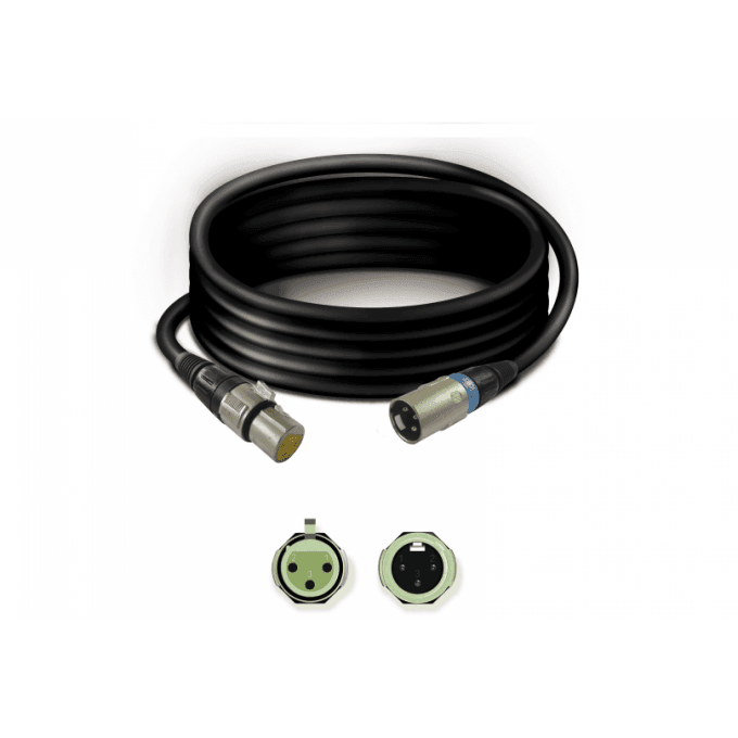 Tasker TK3312M XLR 3 Pin Male to XLR 3 Pin Female cable - 12m