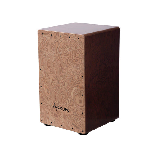 Tycoon Percussion 29 series bubinga Cajon with Makah Burl Front Plate