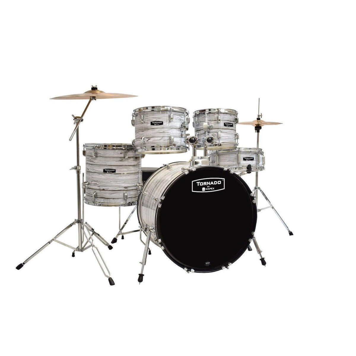 Mapex Drums Tornado Standard 5pc Drum Set with Cymbals & Throne