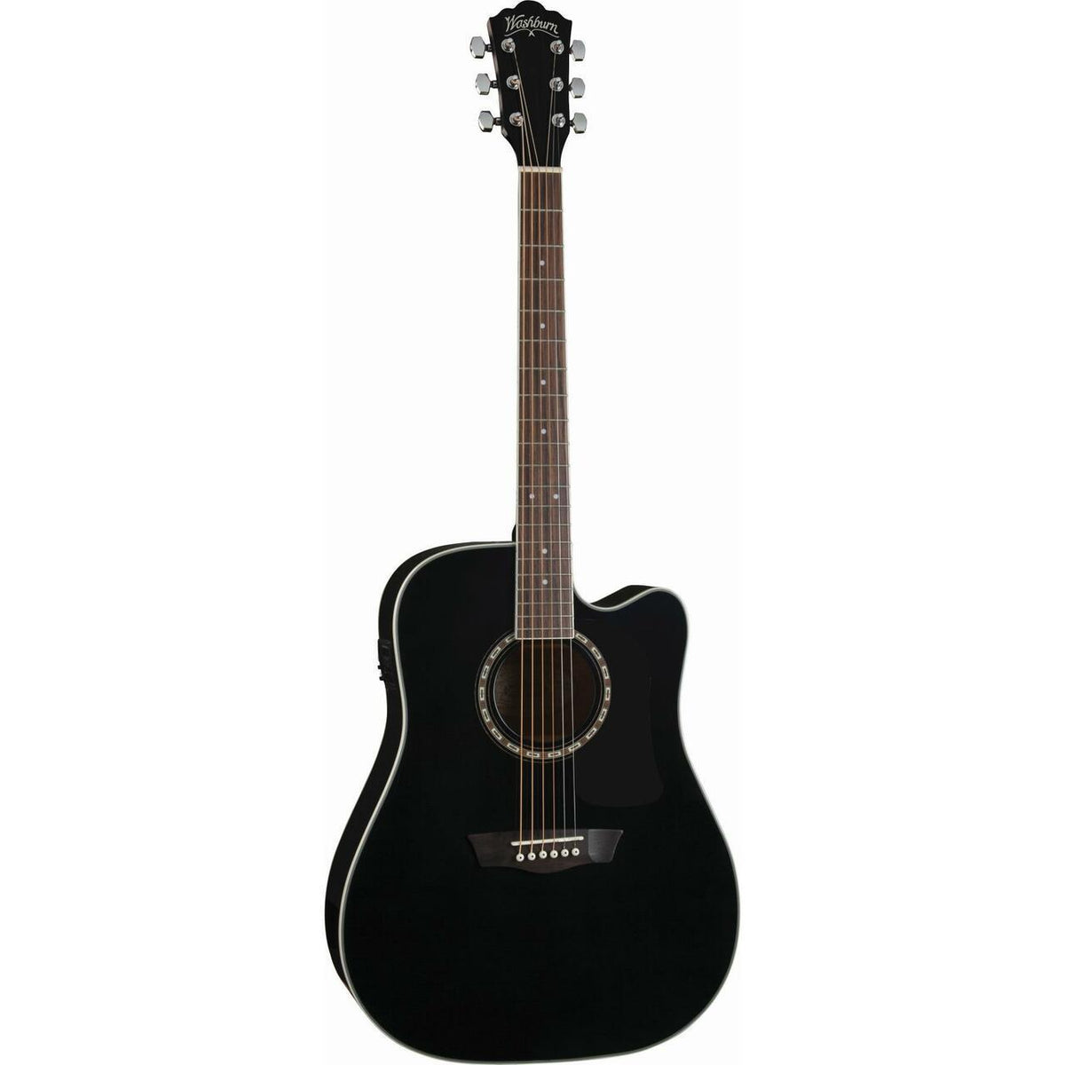 Washburn AD5CEPACK Semi Acoustic Guitar 41' Dreadnought with Bag, Picks, Strap
