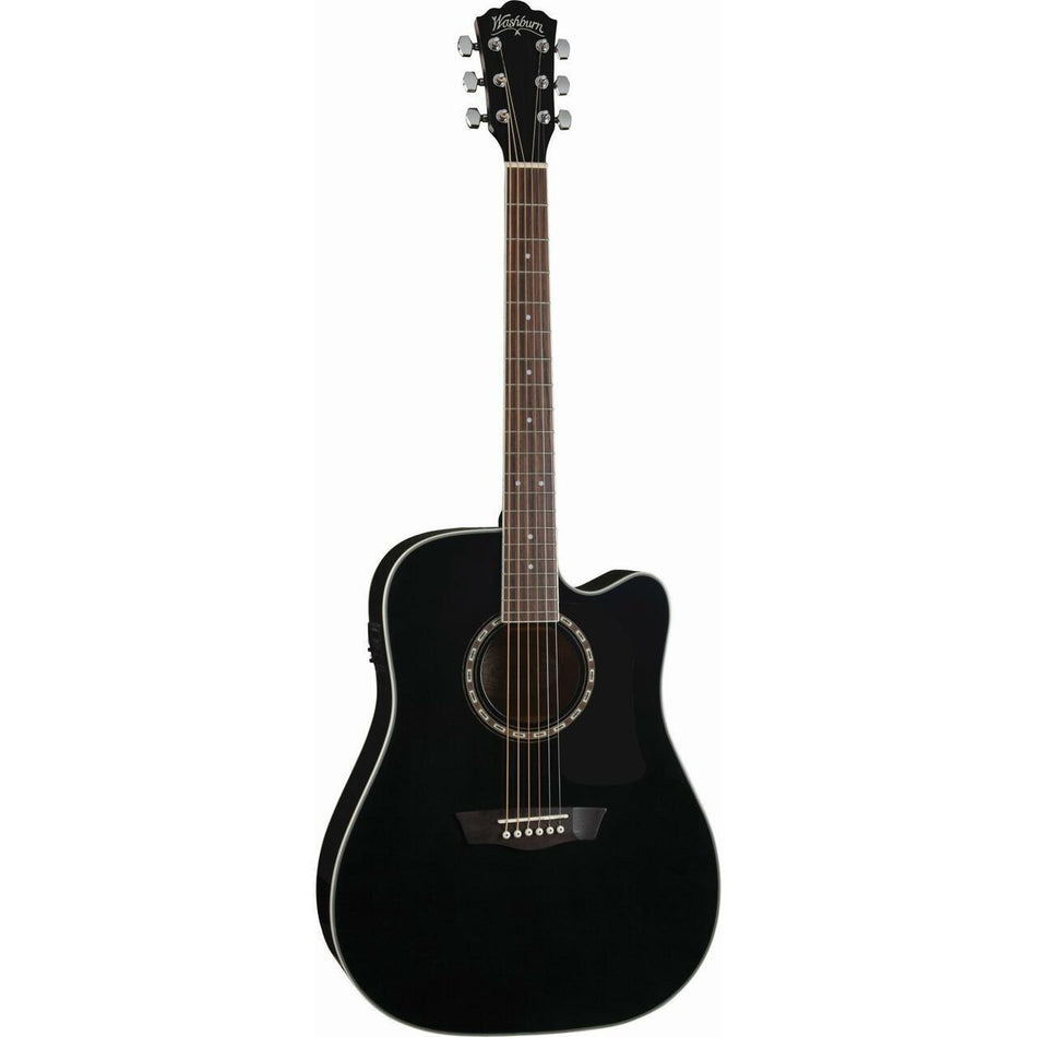 Washburn AD5CEPACK Semi Acoustic Guitar 41' Dreadnought with Bag, Picks, Strap