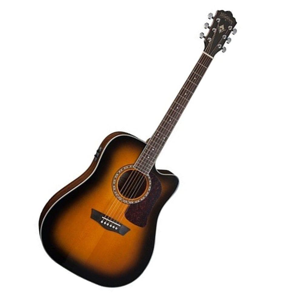Washburn AD5CEPACK Semi Acoustic Guitar 41' Dreadnought with Bag, Picks, Strap