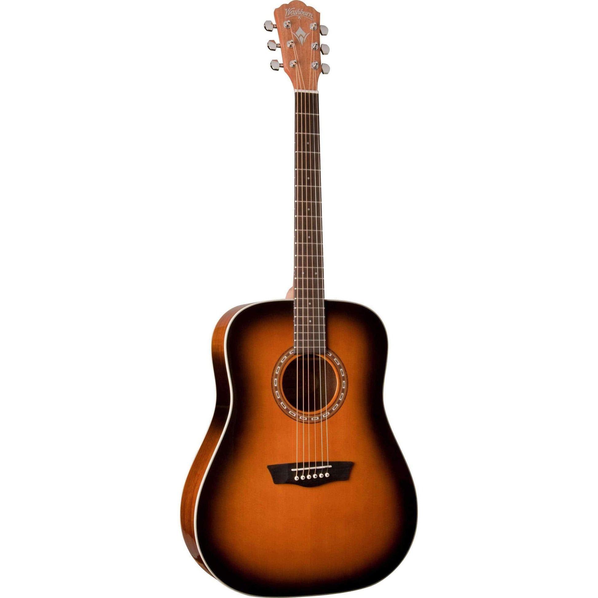Washburn WD7SATB Dreadnought Acoustic Guitar - Tobacco Sunburst