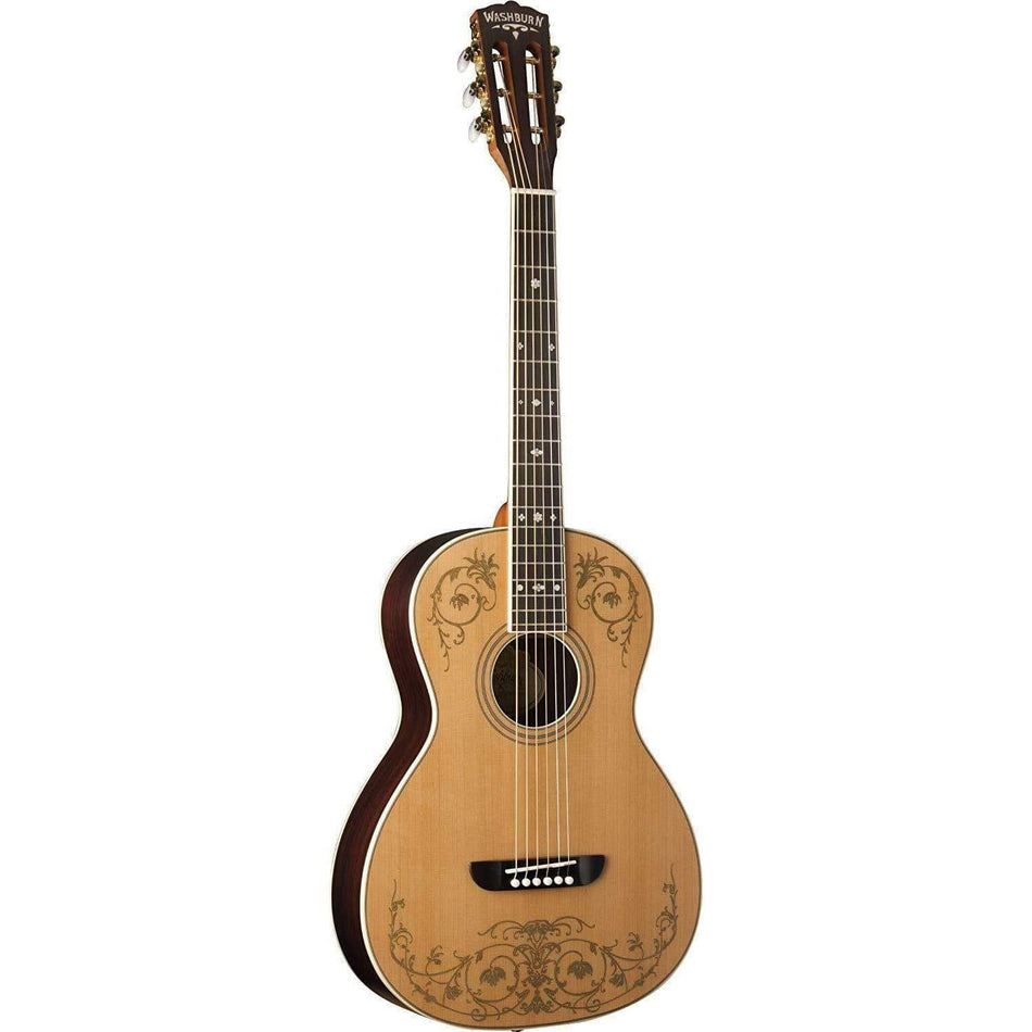 Washburn WP5234S Parlor Acoustic Guitar - Natural Satin