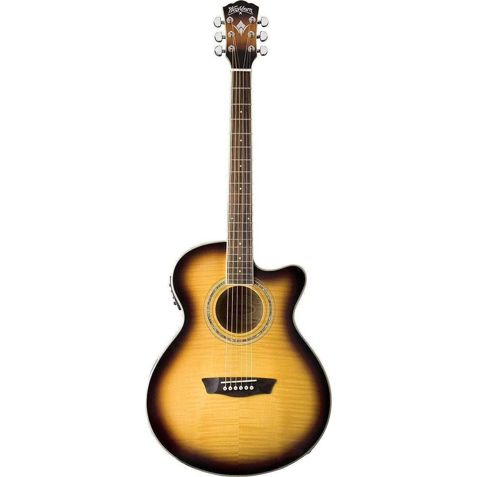 Washburn EA15ATB Festival Series Acoustic Electric Guitar - Tobacco Sunburst
